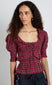 meghan blouse - red check