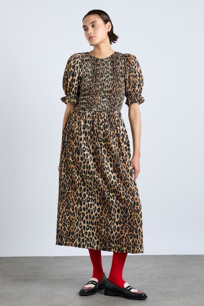 bluebelle midi dress - leopard