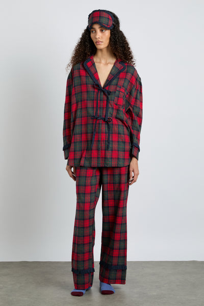 antonella pj set- red tartan