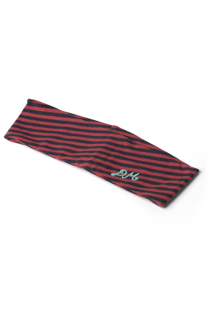 jersey headband - red stripe
