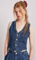 isla denim waistcoat - vintage wash