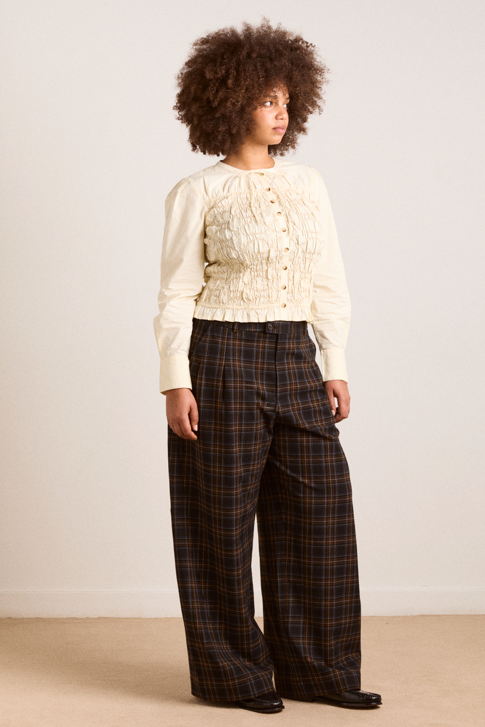 haisley check tailored trouser - multi