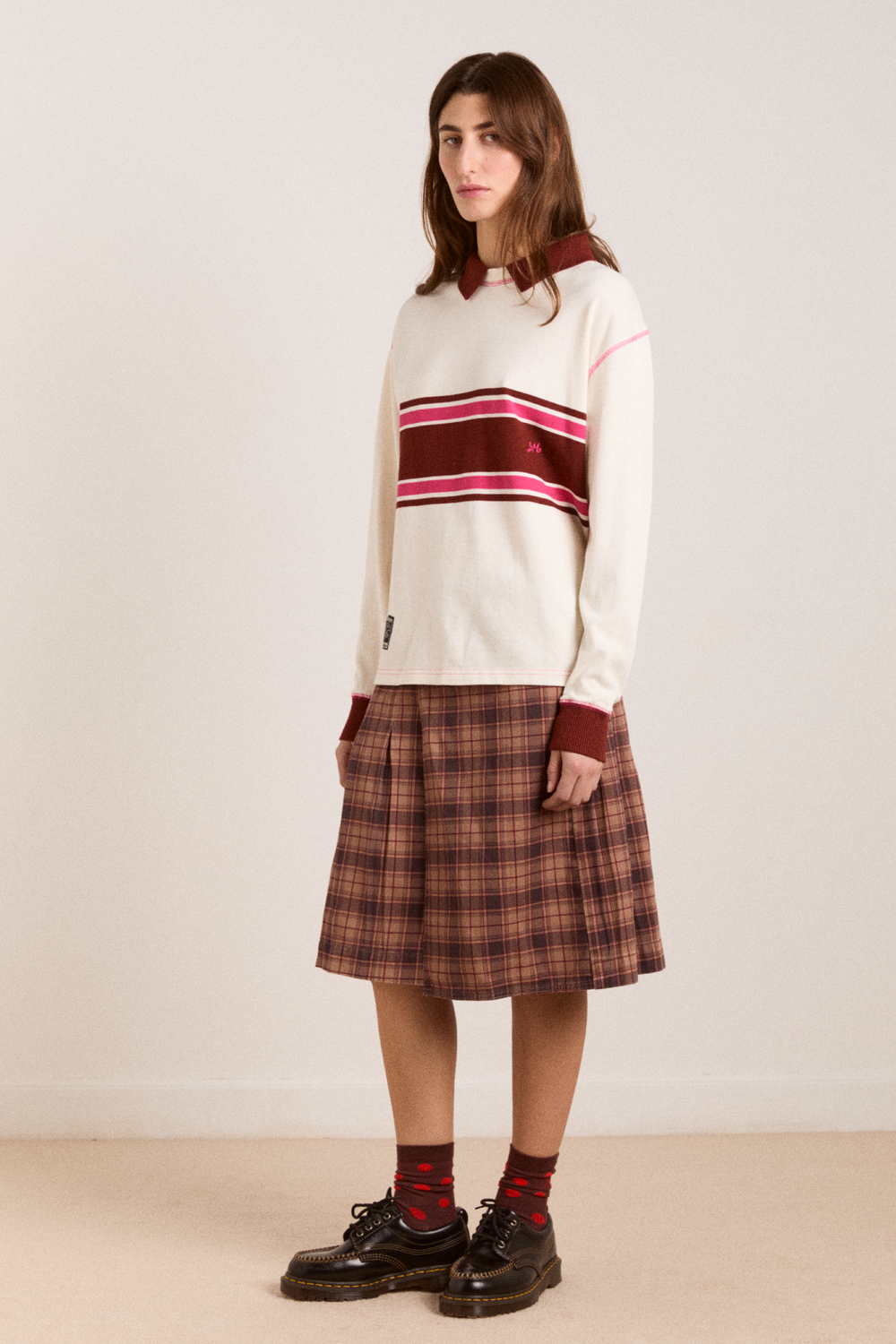 olina placement stripe rugby - ecru