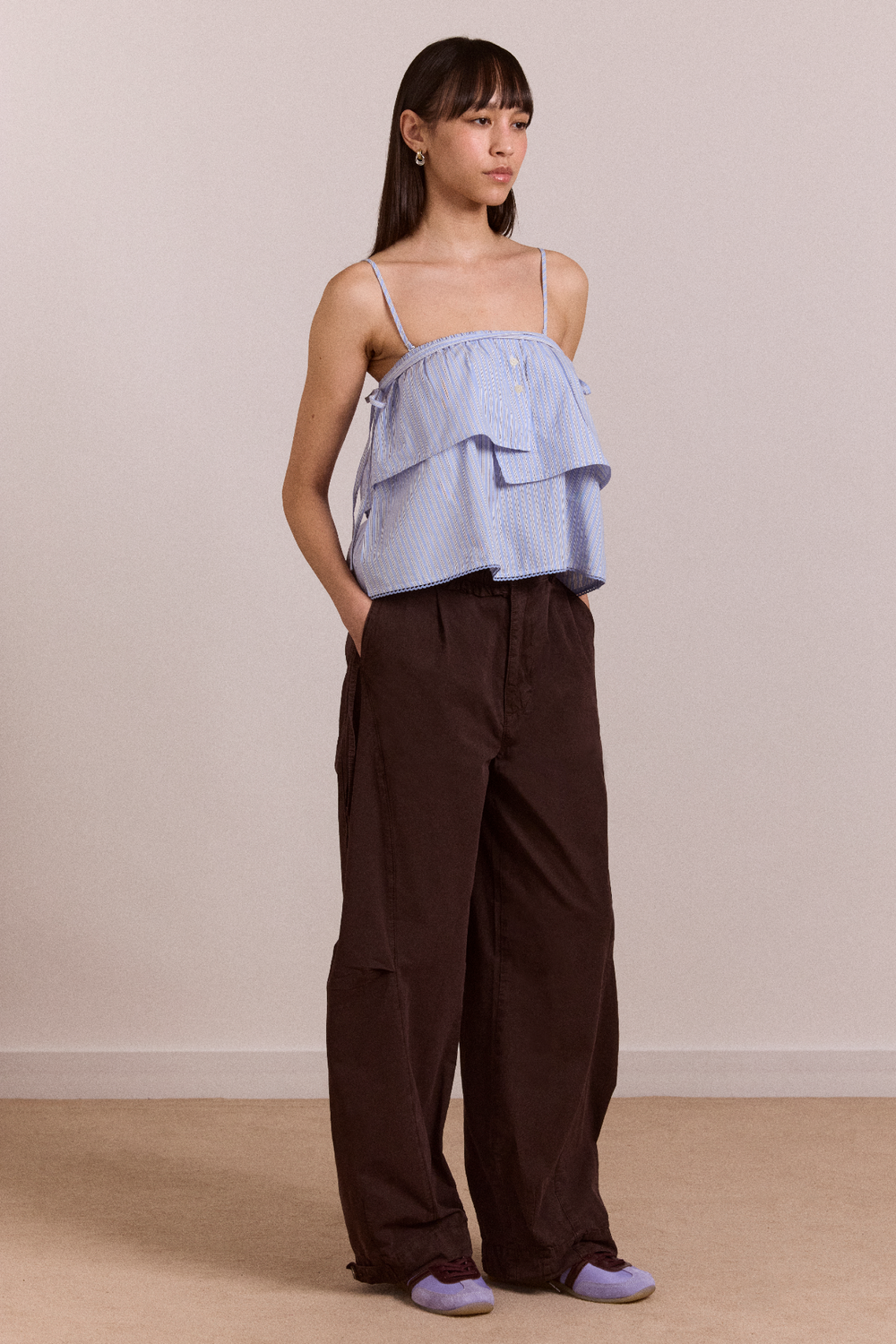 inka mini skirt - mini blue stripe