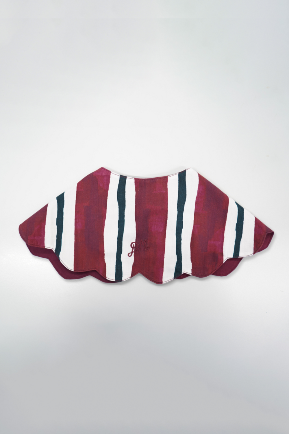burgundy stripe dog collar