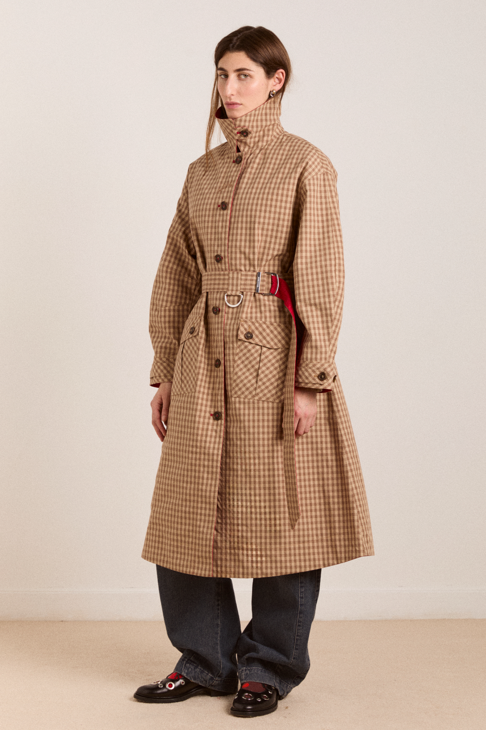 Anja reversible shower-proof trench – Damson Madder Anja reversible shower-proof trench – Damson Madder