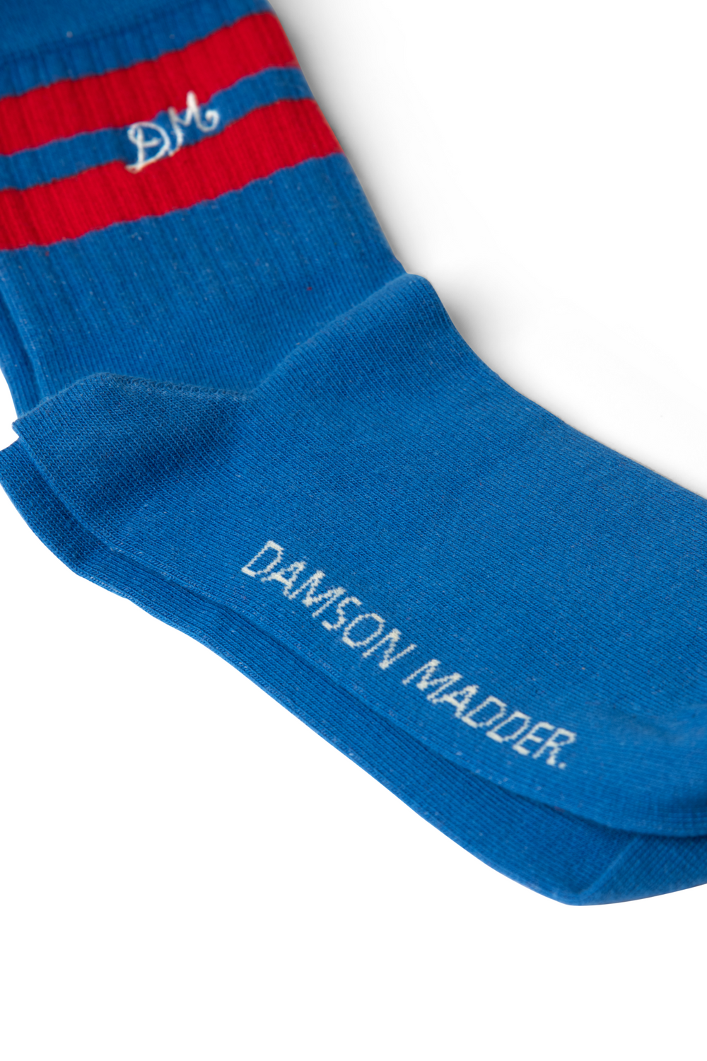 sporty calf length socks - blue & red