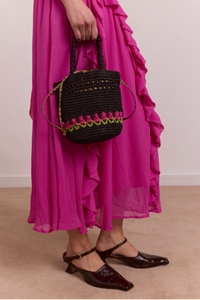 Raffia Tulip Bag