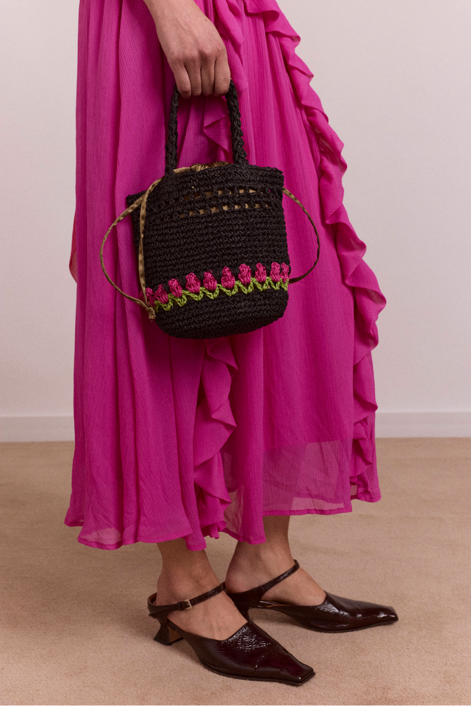 raffia tulip bag