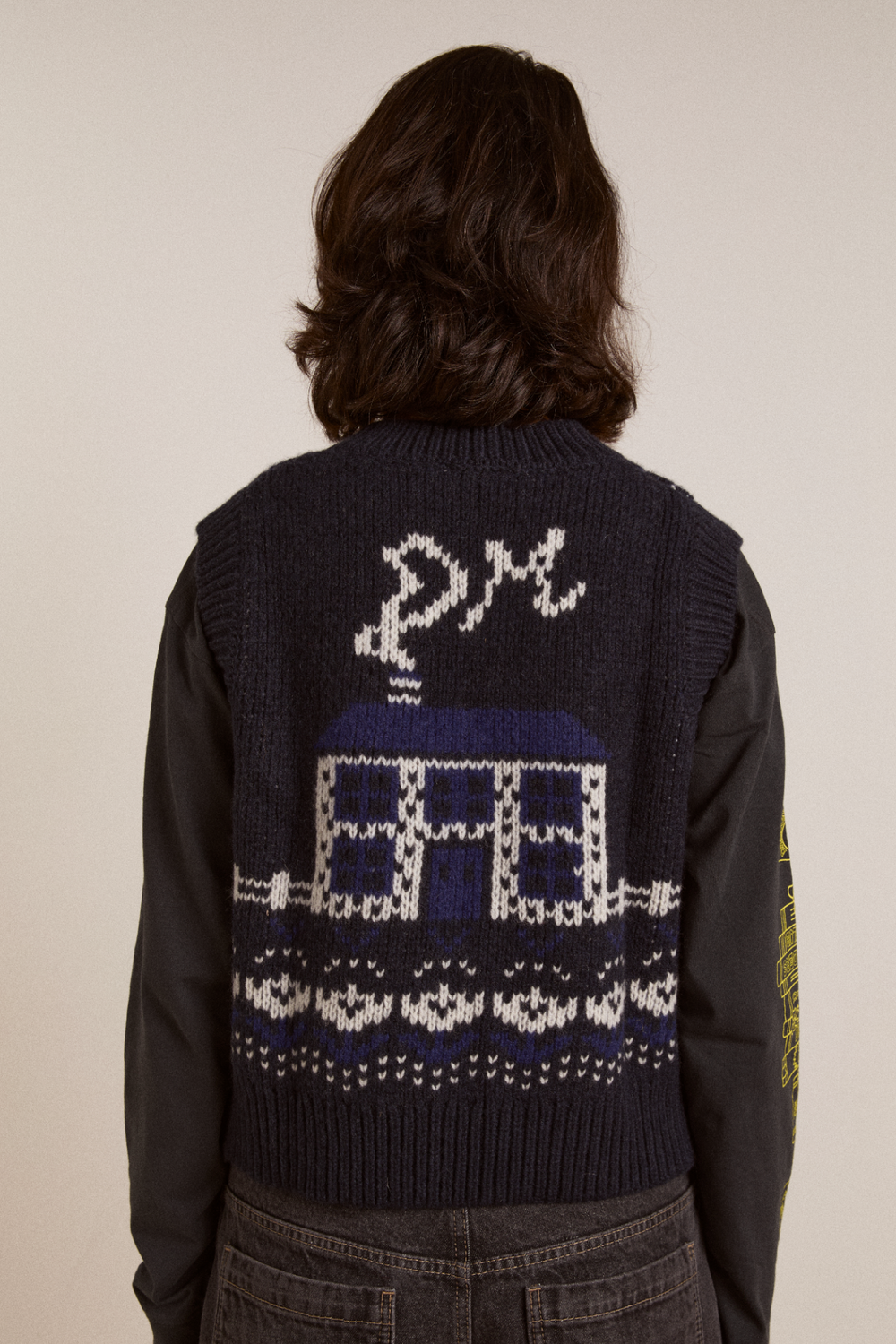 rhona lambswool tank  - navy house