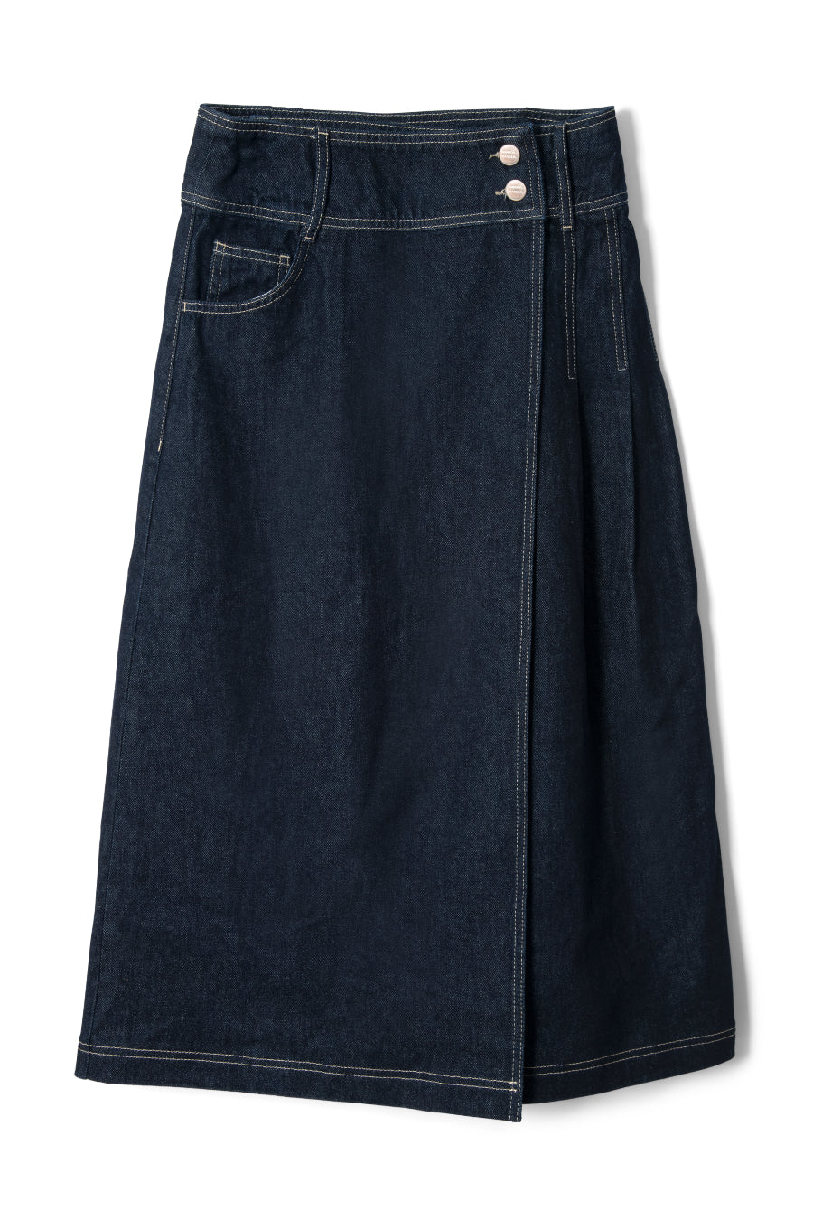 raye denim skirt dark indigo