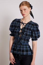 bluebelle blouse - navy check