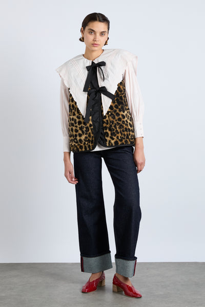 marta borg gilet - leopard