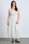 Tish midi dress - white bow print