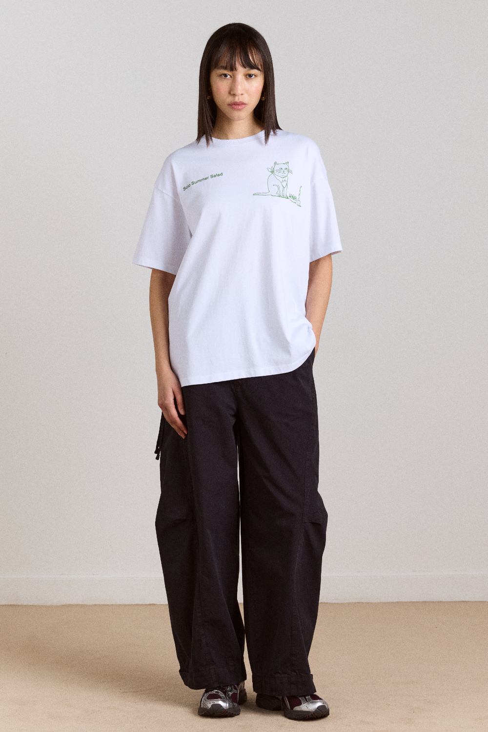 solo salad graphic tee - white