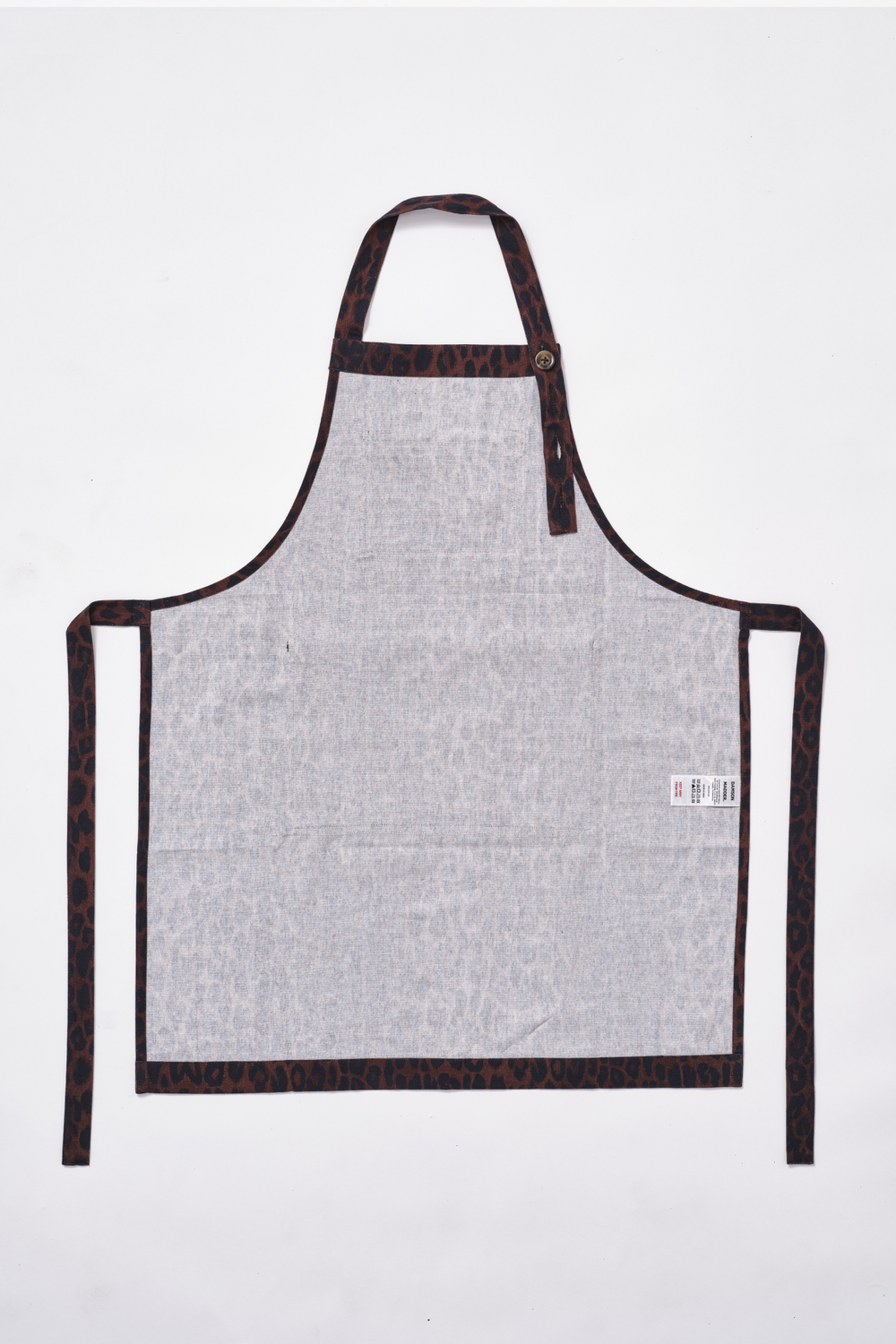 scallop apron - dark leopard