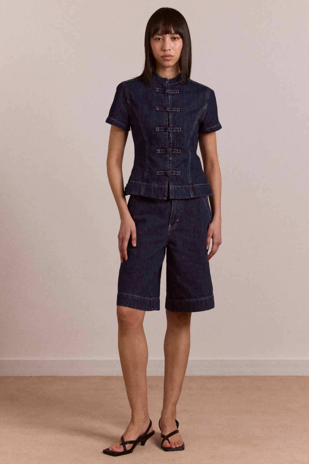 annie denim shorts - indigo