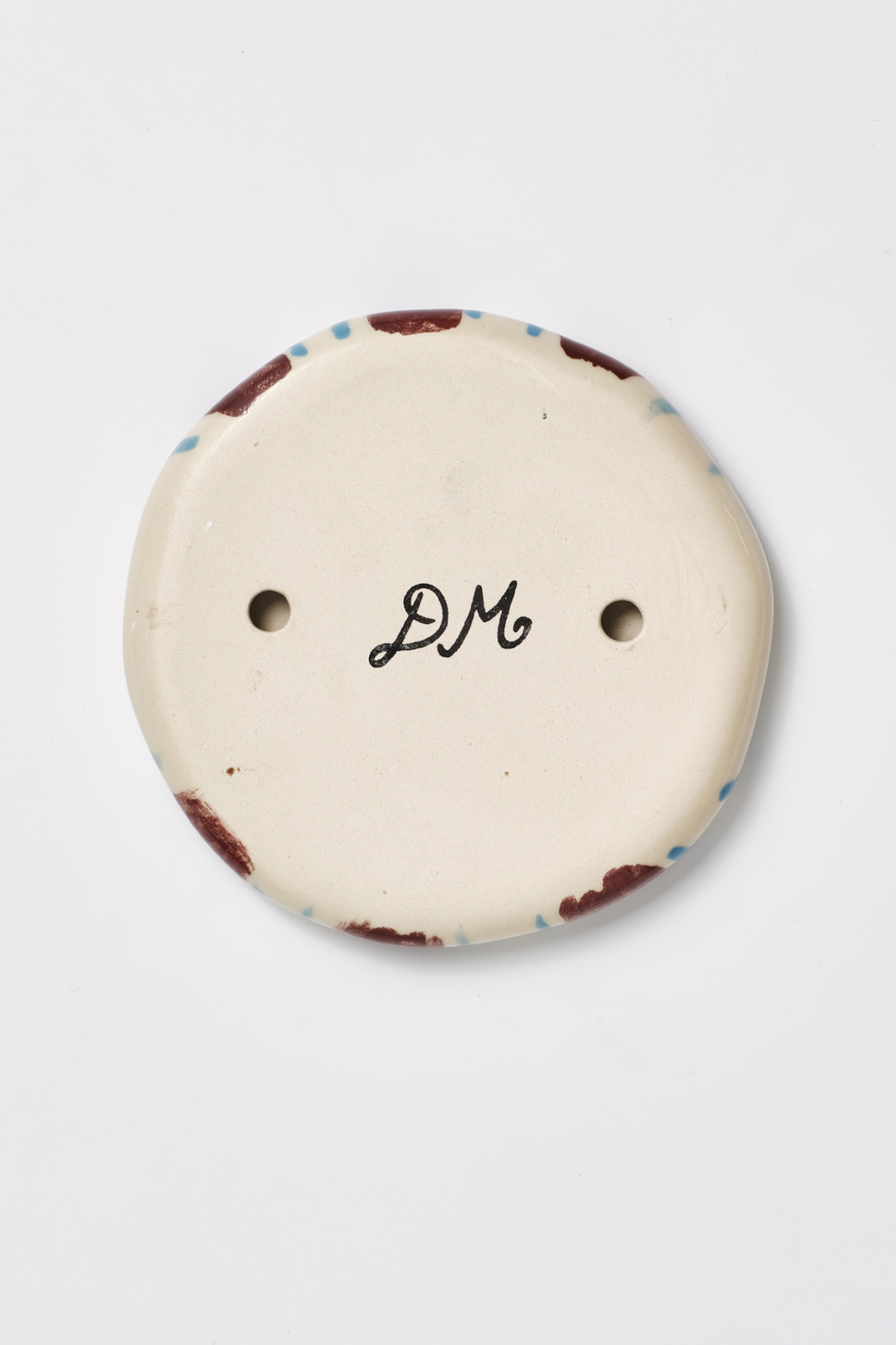 hand painted stripe saucer