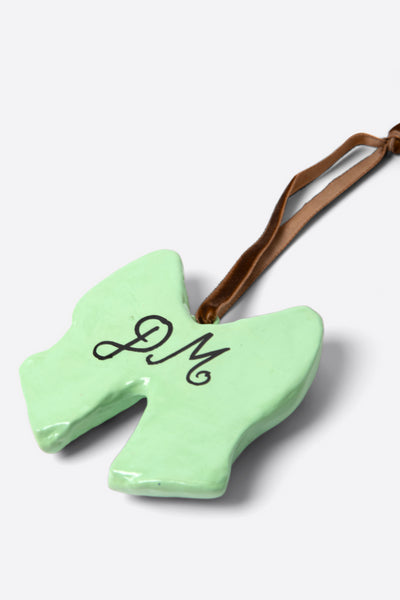 hand painted spot bow papier-mache decoration