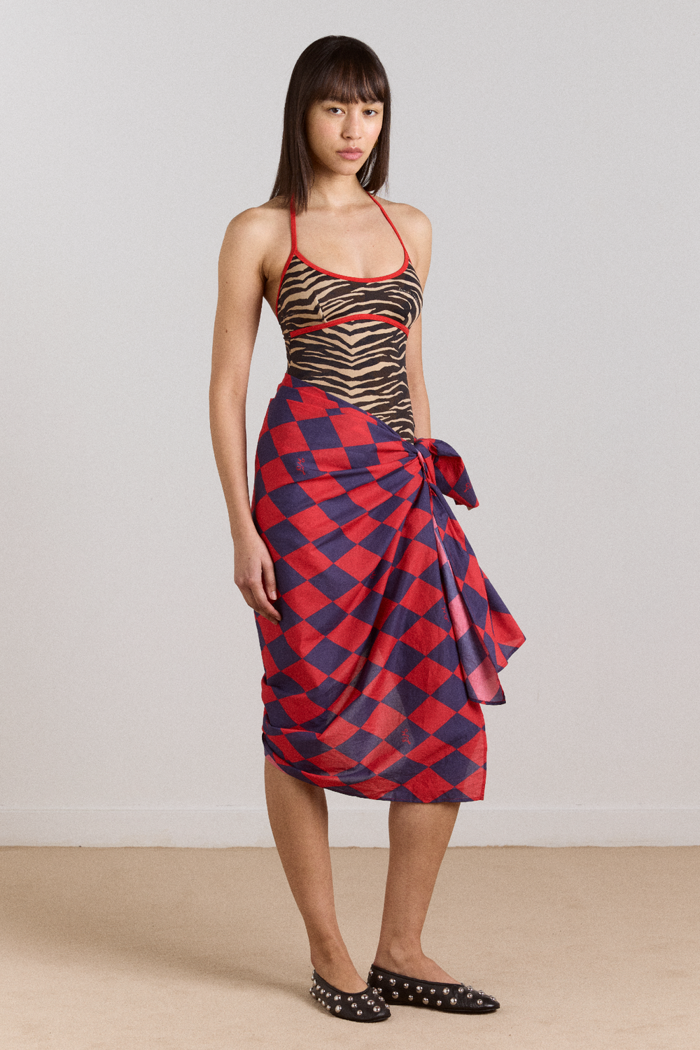 sarong - harlequin print