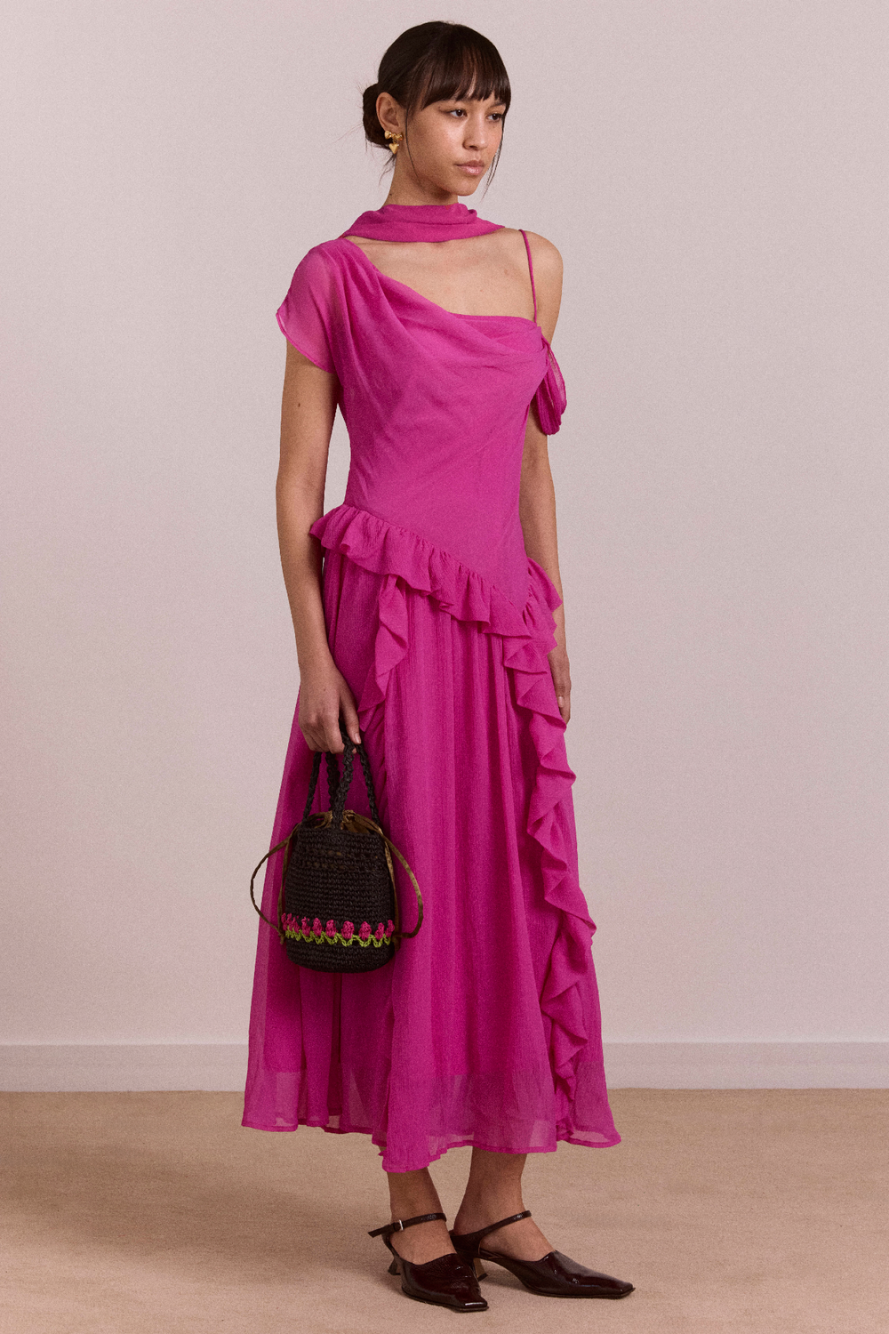 moxie midi dress - pink