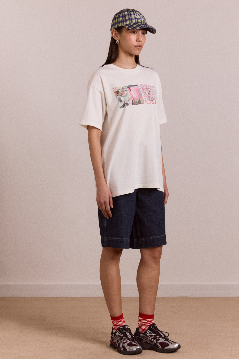 slow life crossword graphic tee - ecru