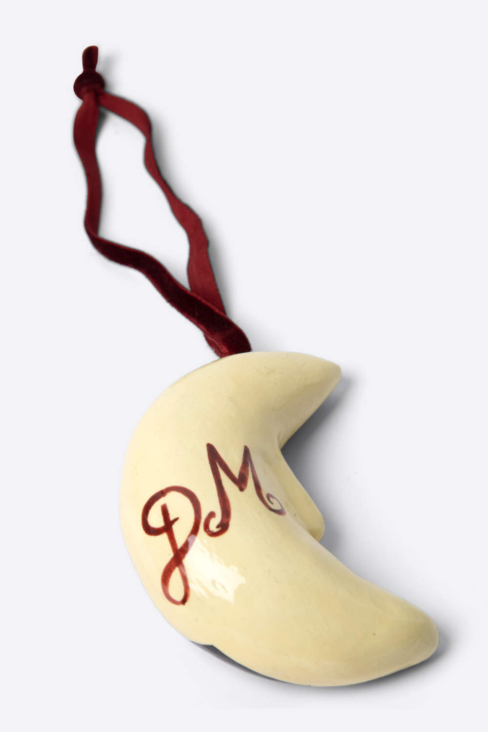 hand painted harlequin moon papier-mache decoration