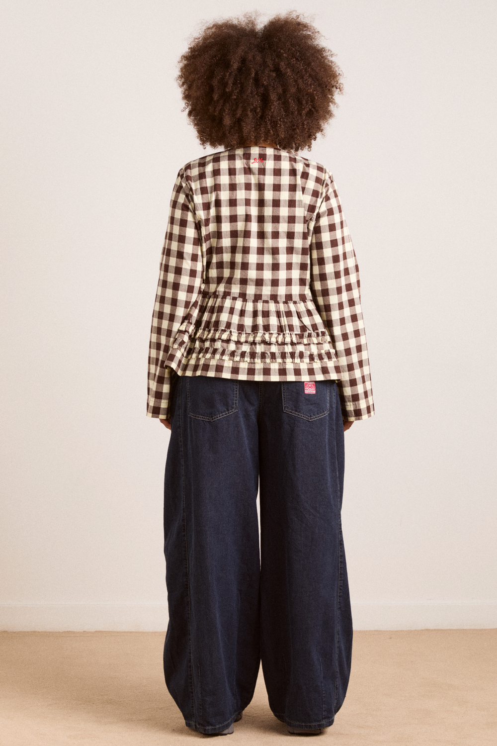 madison blouse - butter gingham