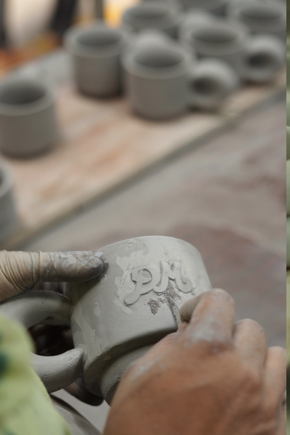 hand painted coffee cup