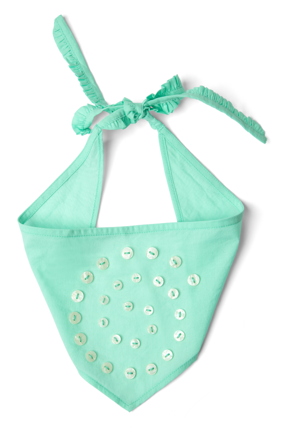 swirl button headscarf - mint