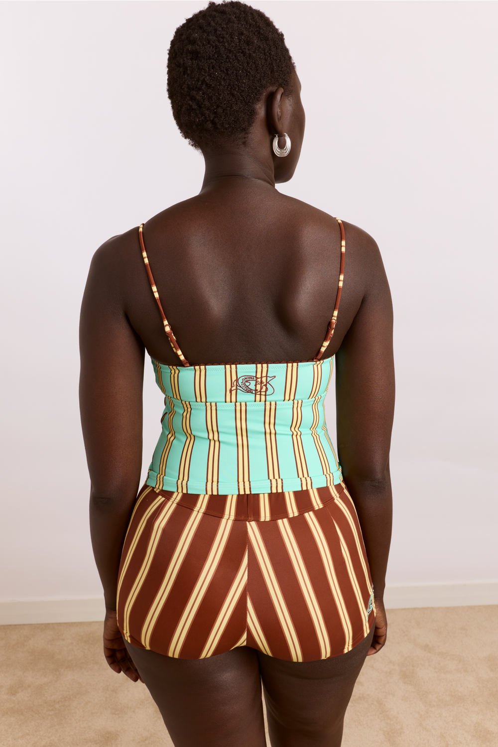 trudi tankini top - mint stripe print