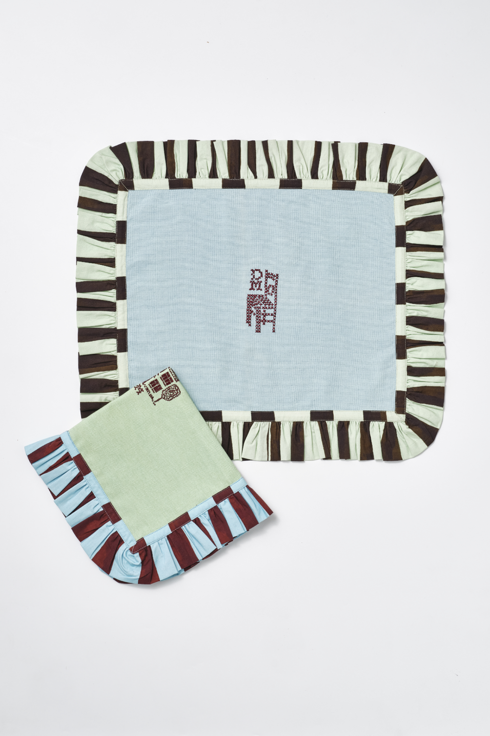 set of placemats - blue/green