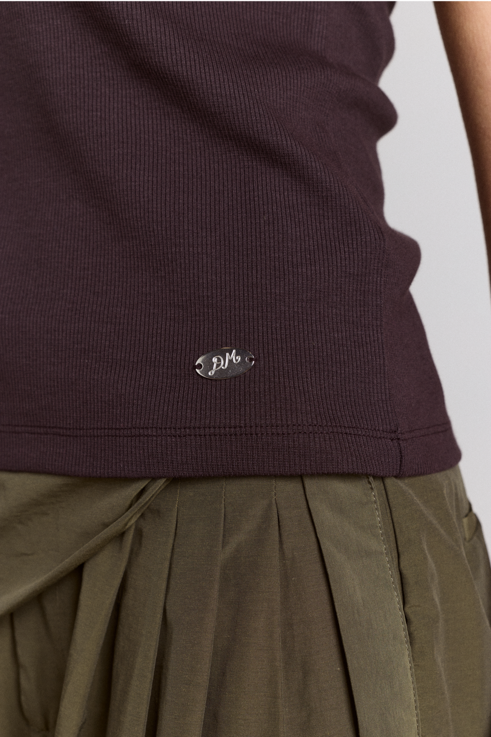 manon layered 2 in 1 top - choc/magenta