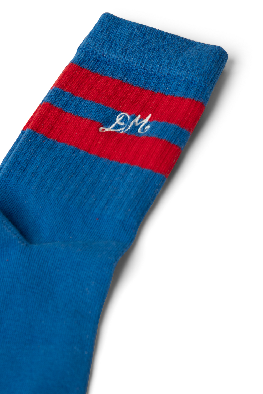 sporty calf length socks - blue & red