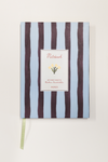 damson madder x papier burgundy & blue painterly stripe notebook