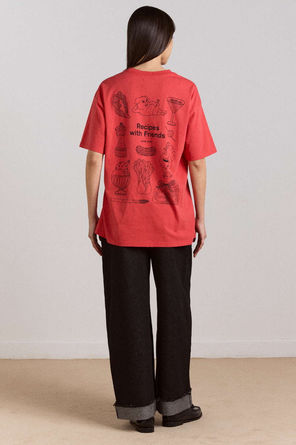 recipe with friends graphic tee - red