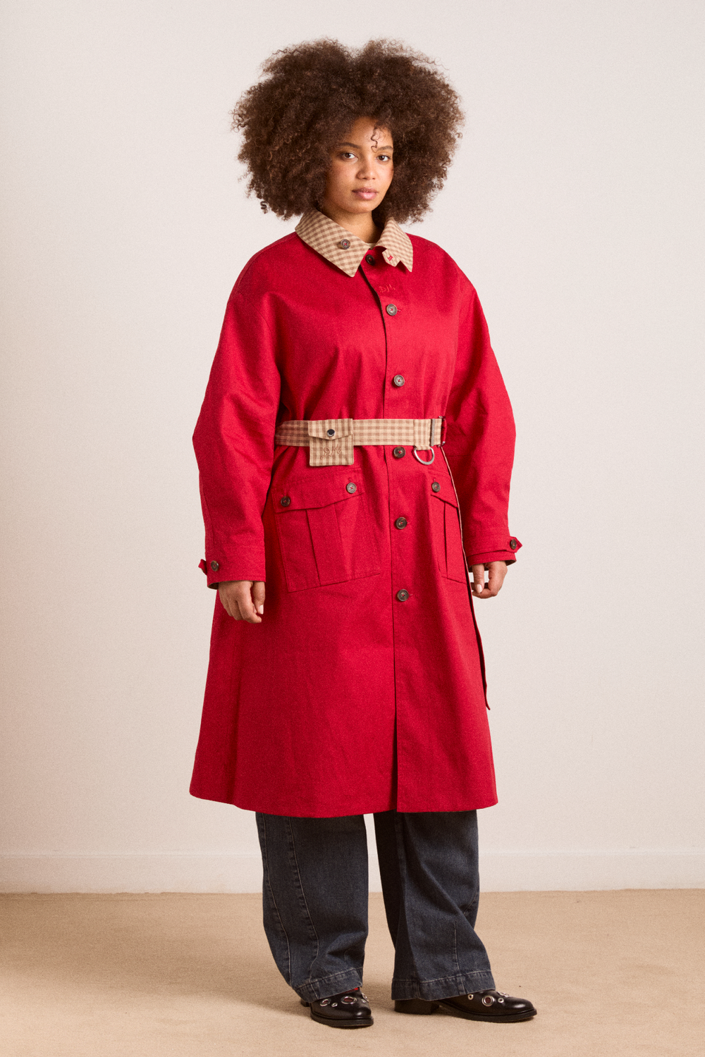 Anja reversible shower-proof trench
