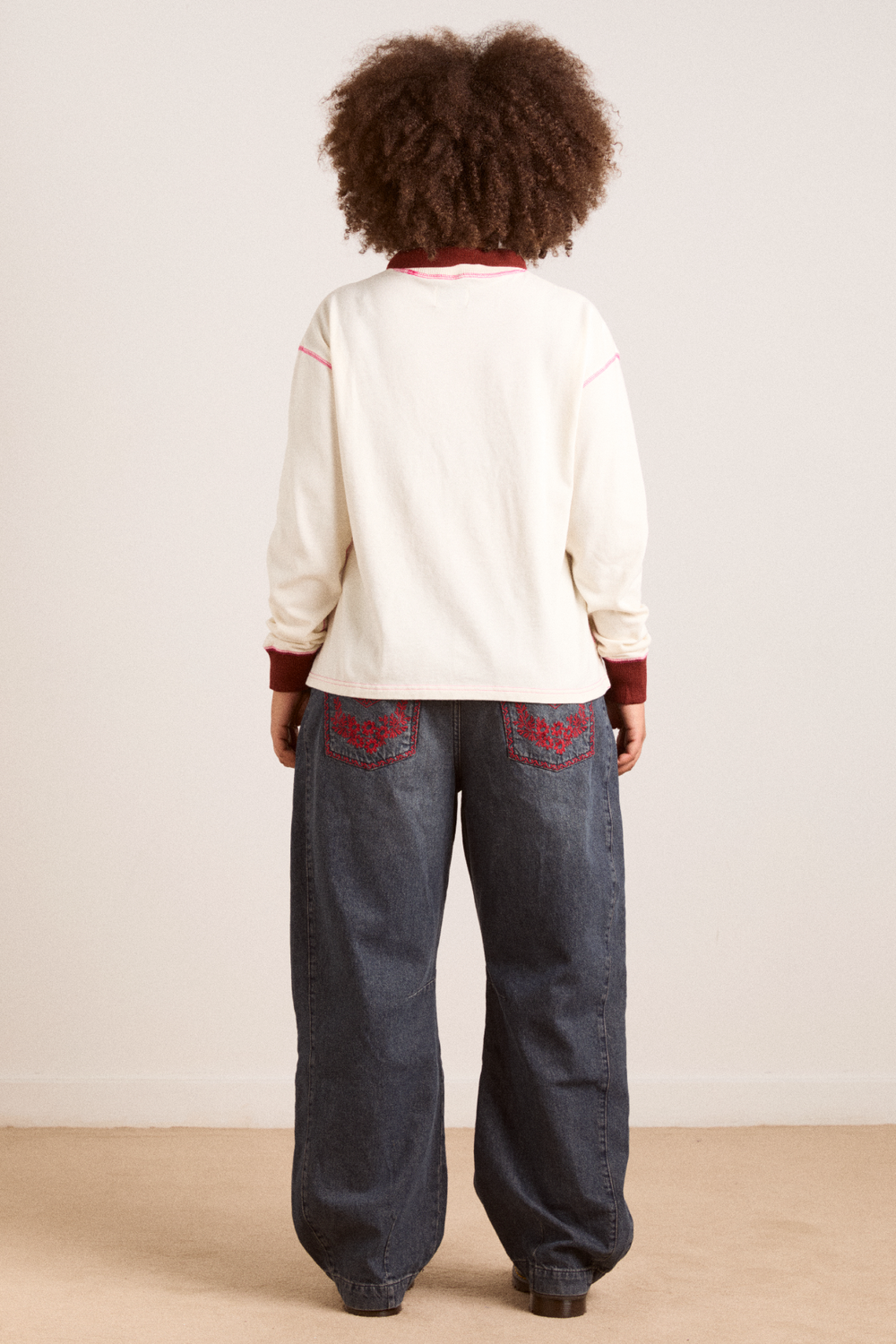 olina placement stripe rugby - ecru