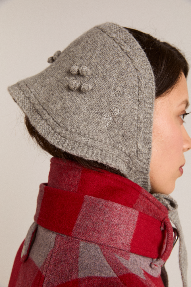 mini bonnet - grey marl