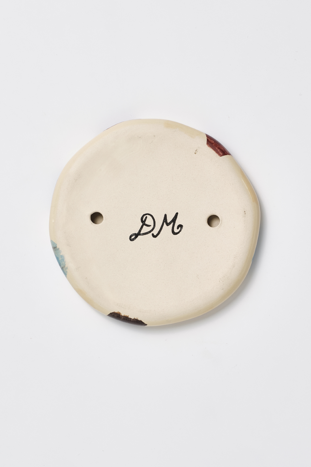 hand painted harlequin saucer