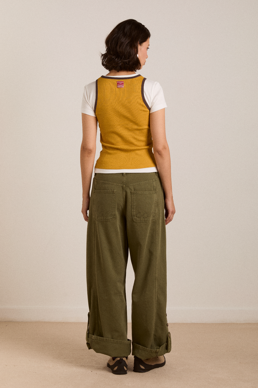 wylie turn up jeans - khaki