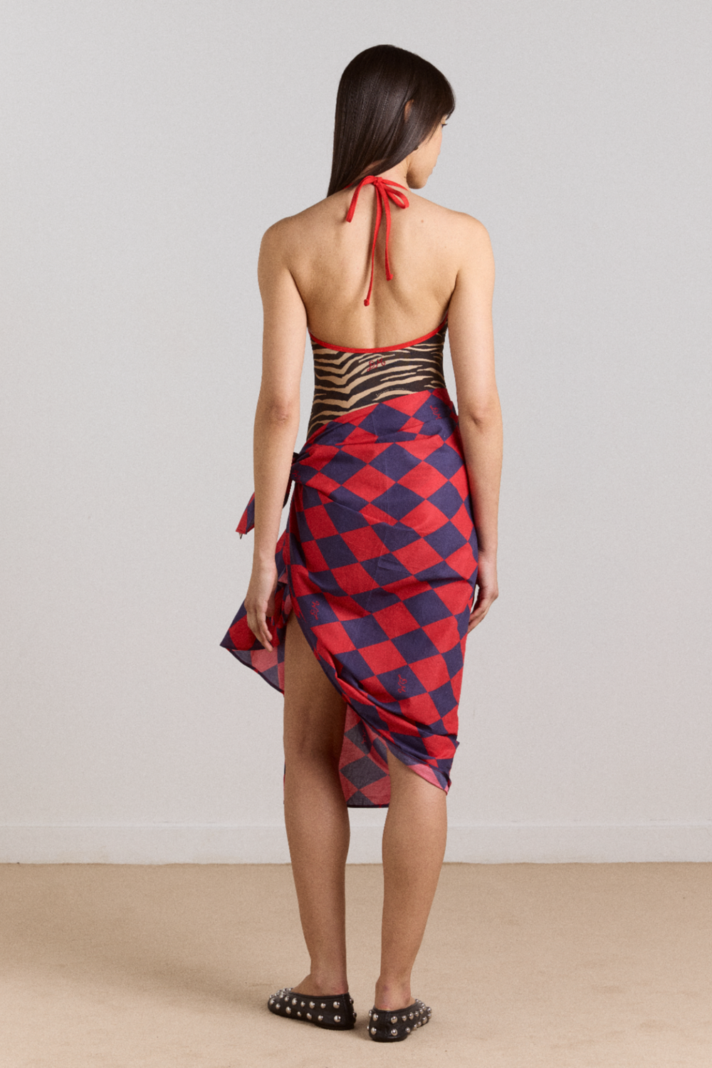 sarong - harlequin print