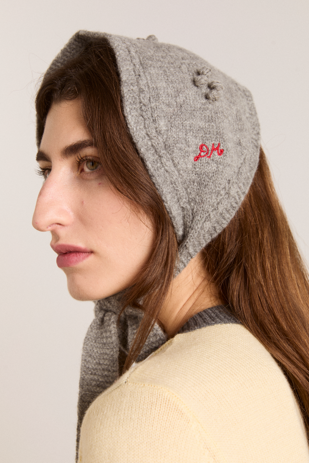 mini bonnet - grey marl