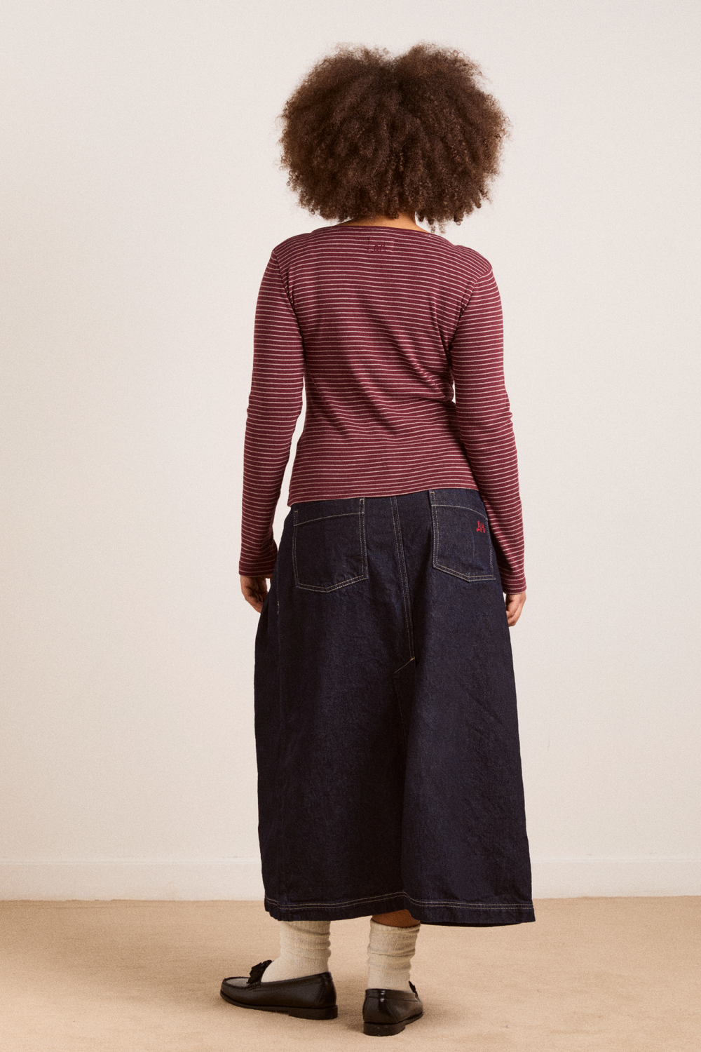 darma ls cardi - burg stripe