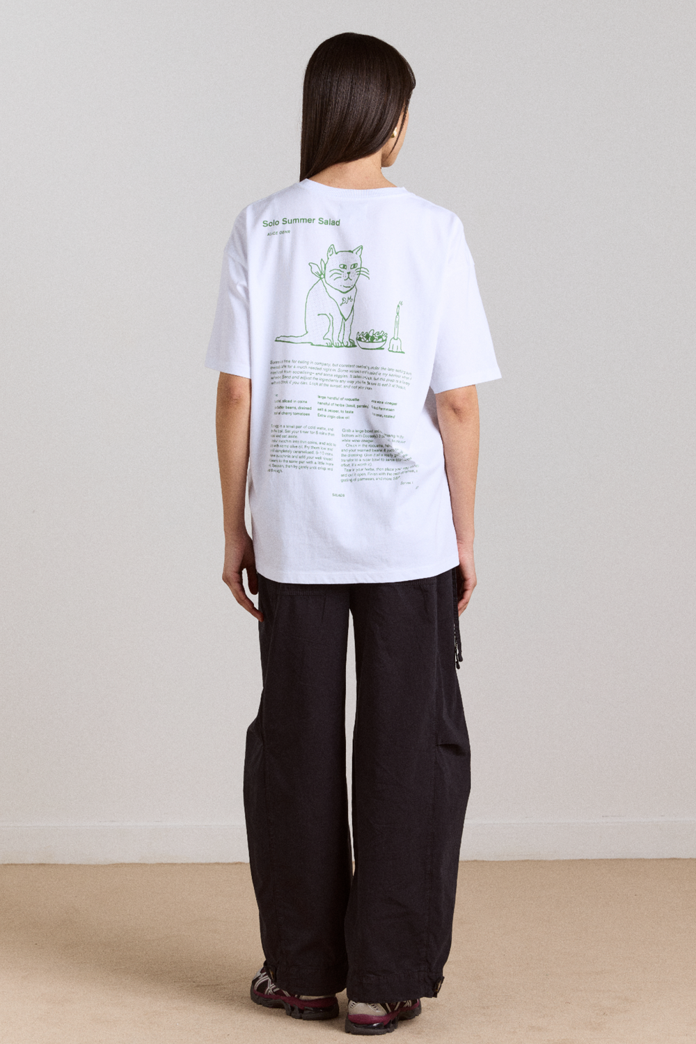 solo salad graphic tee - white