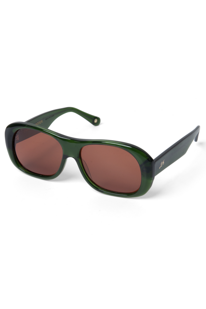 oversized aviator sunglasses - green