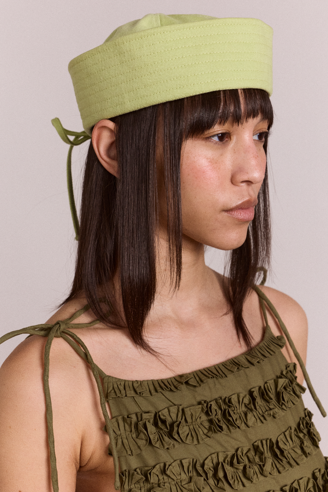 cotton sailor hat - apple