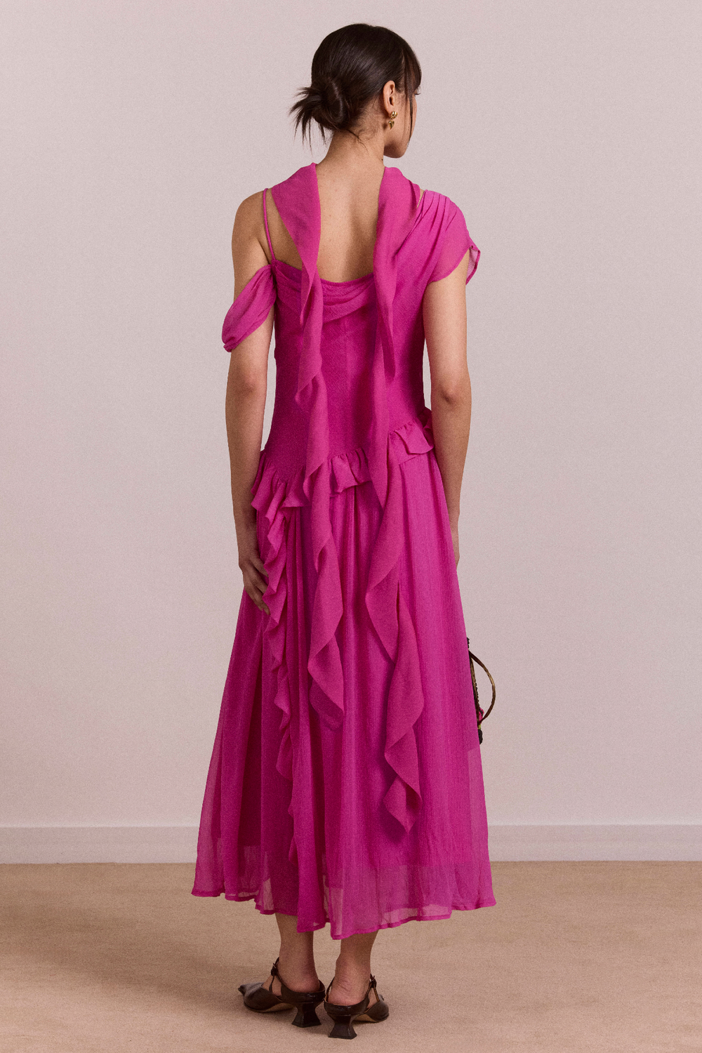 Damson Madder - Moxie Midi Dress - Pink - Size 10 Damson Madder - Moxie Midi Dress - Pink - Size 10