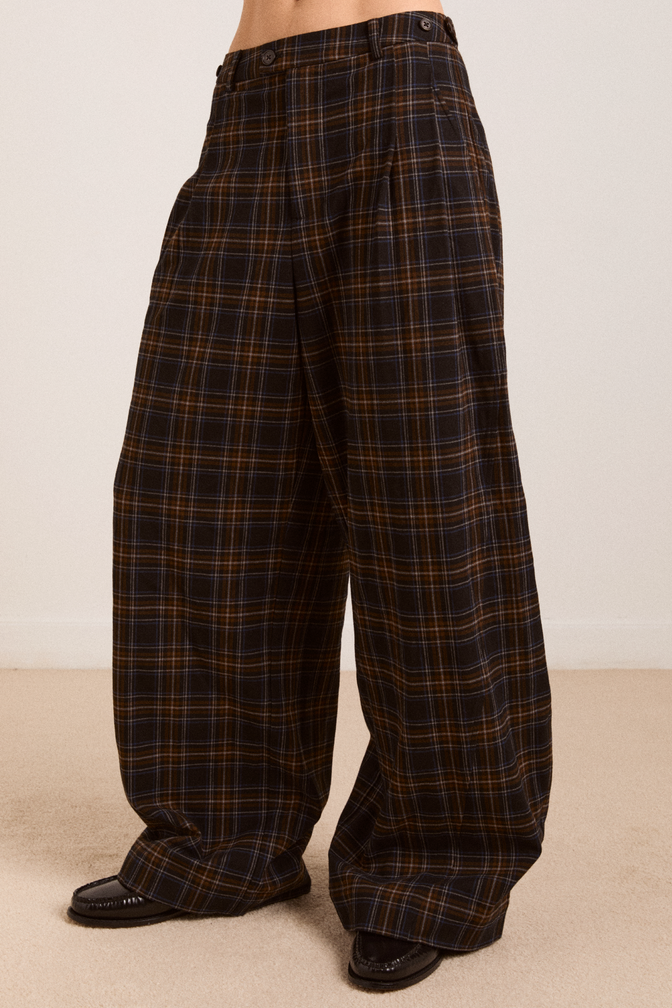haisley check tailored trouser - multi