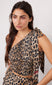 zadie asym top - leopard